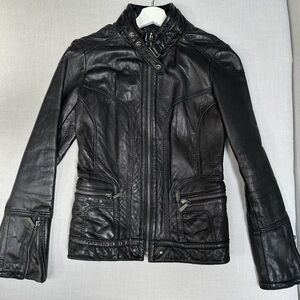 Michael Kors Women’s Leather Motorcycle Jacket